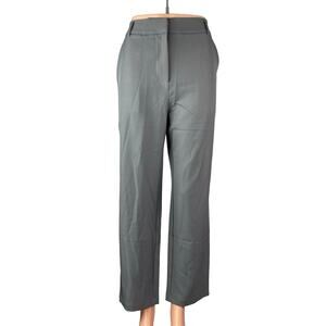 NEW Ni Min Women's Gray Straight Leg Loose High Waisted Trousers Pants Size S